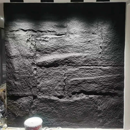 WOODFLEX PU STONE PANEL - STONE SKIN Black - 2400 x 600mm