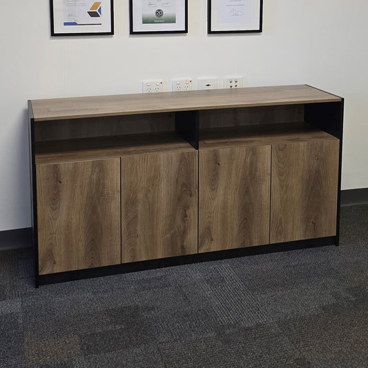 ARTO Credenza Cabinet 157cm - Warm Oak & Black