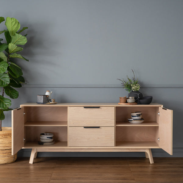 NEATH SIDEBOARD 180cm White Oak Modern Furniture