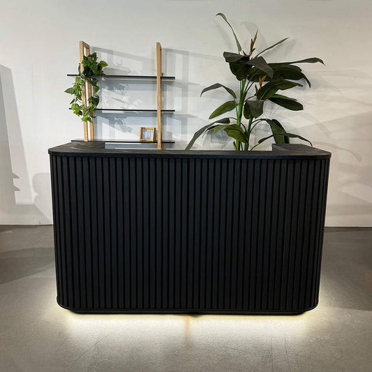 HALO Reception Desk 180cm - Black