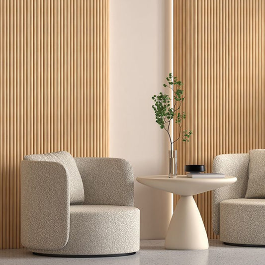 WOODFLEX® FLOW Flexible Wooden Wall Panel - Oak Veneer - 2700mm x 600mm - Half Round 37.5mm