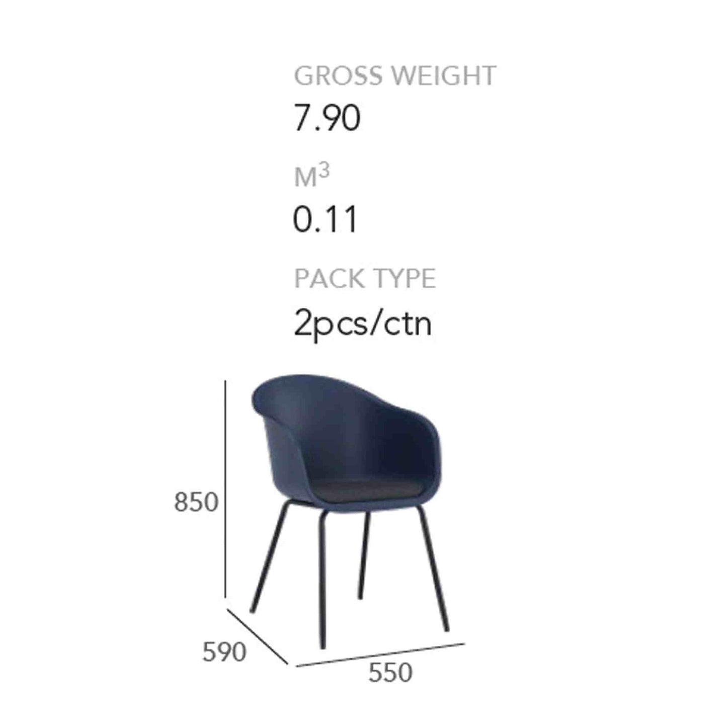 COLLEEN Dining Chair - White