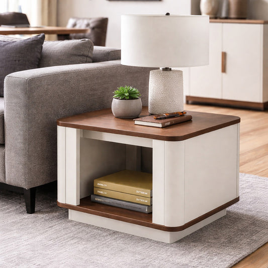 ANDERS Coffee Table 60cm - Hazelnut & Beige