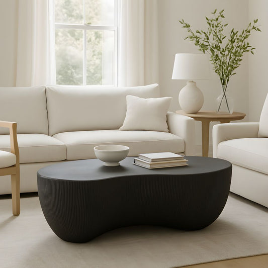 ROCCO Indoor & Outdoor Coffee Table 123cm - Black