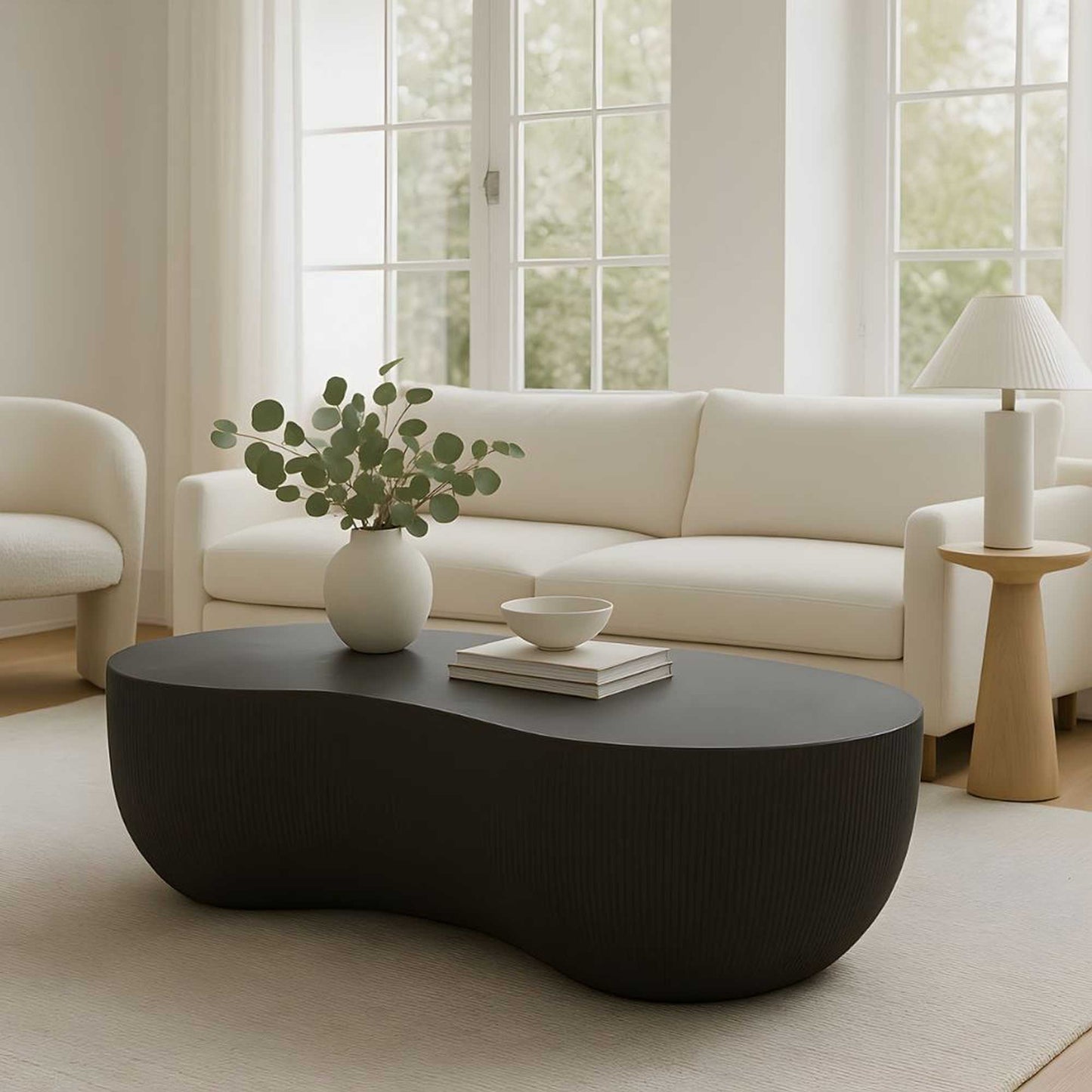 ROCCO Indoor & Outdoor Coffee Table 123cm - Black
