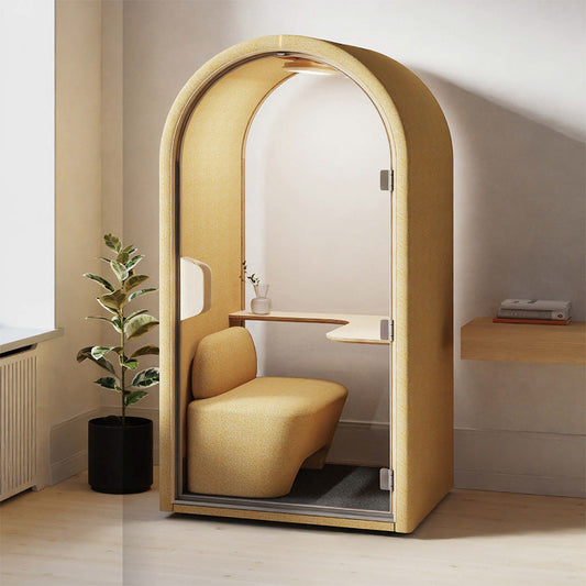 DUKE Single Seater Acoustic Office Silent Booth Pod - Yellow