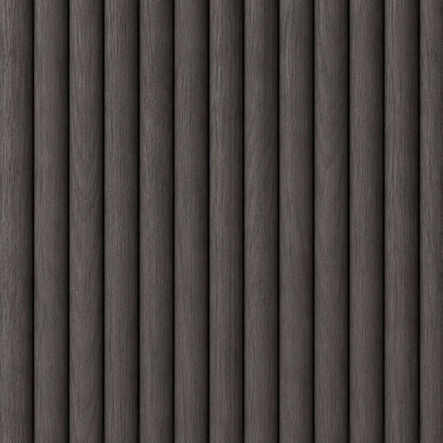 WOODFLEX Flexible Wooden Slat Wall Panel - Black Oak - 2700mm x 600mm - Half Round 37mm
