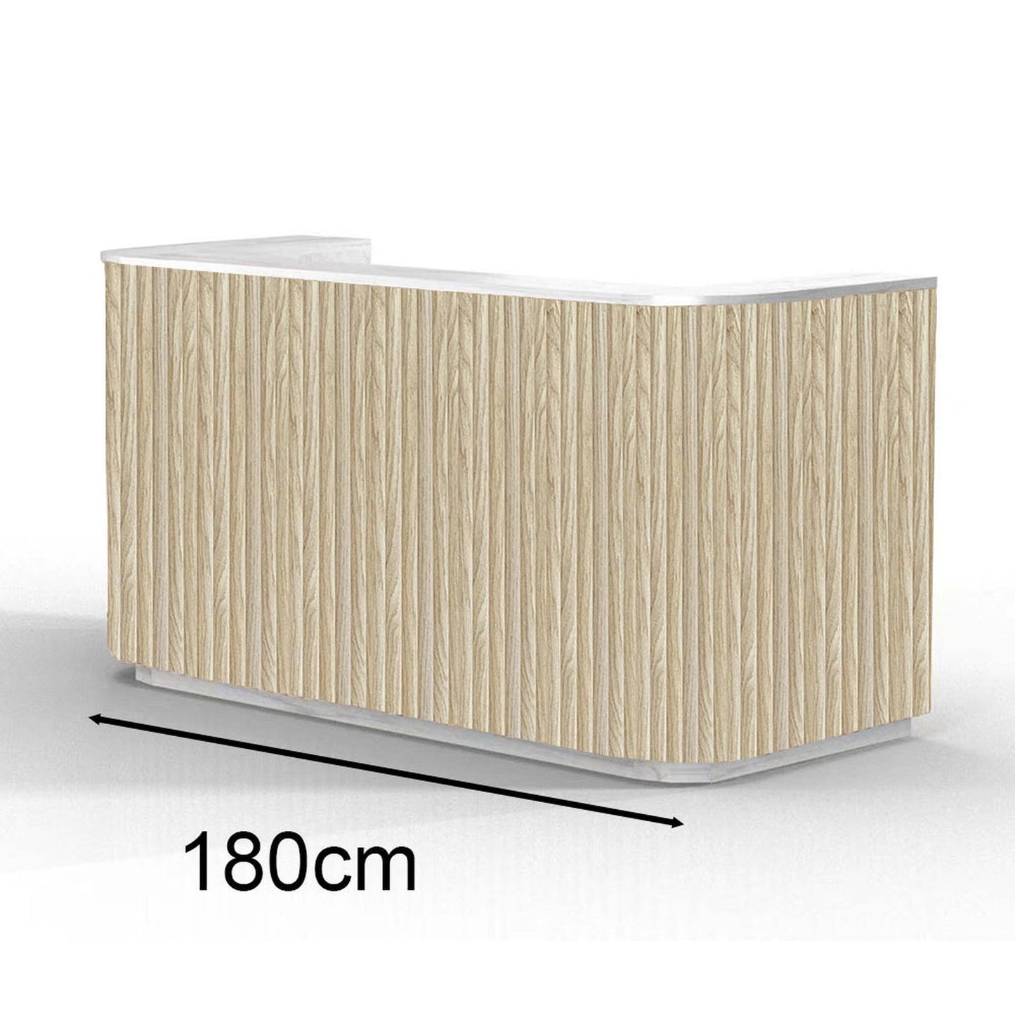 HALO Reception Desk 180cm - Oak & White