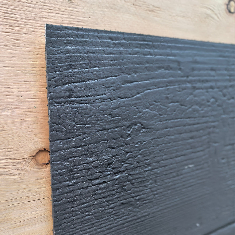 WOODFLEX Flexible SOFT STONE PANEL - CHARCOAL BURNT WOOD - Black - 2700 x 600mm