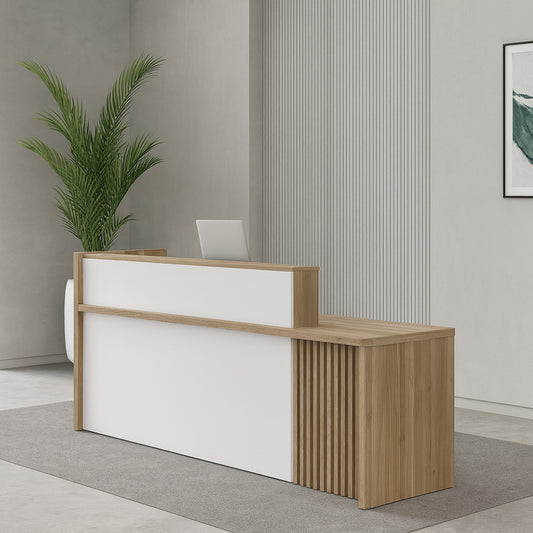 KNOX Reception Desk 180cm Right Panel - Oak