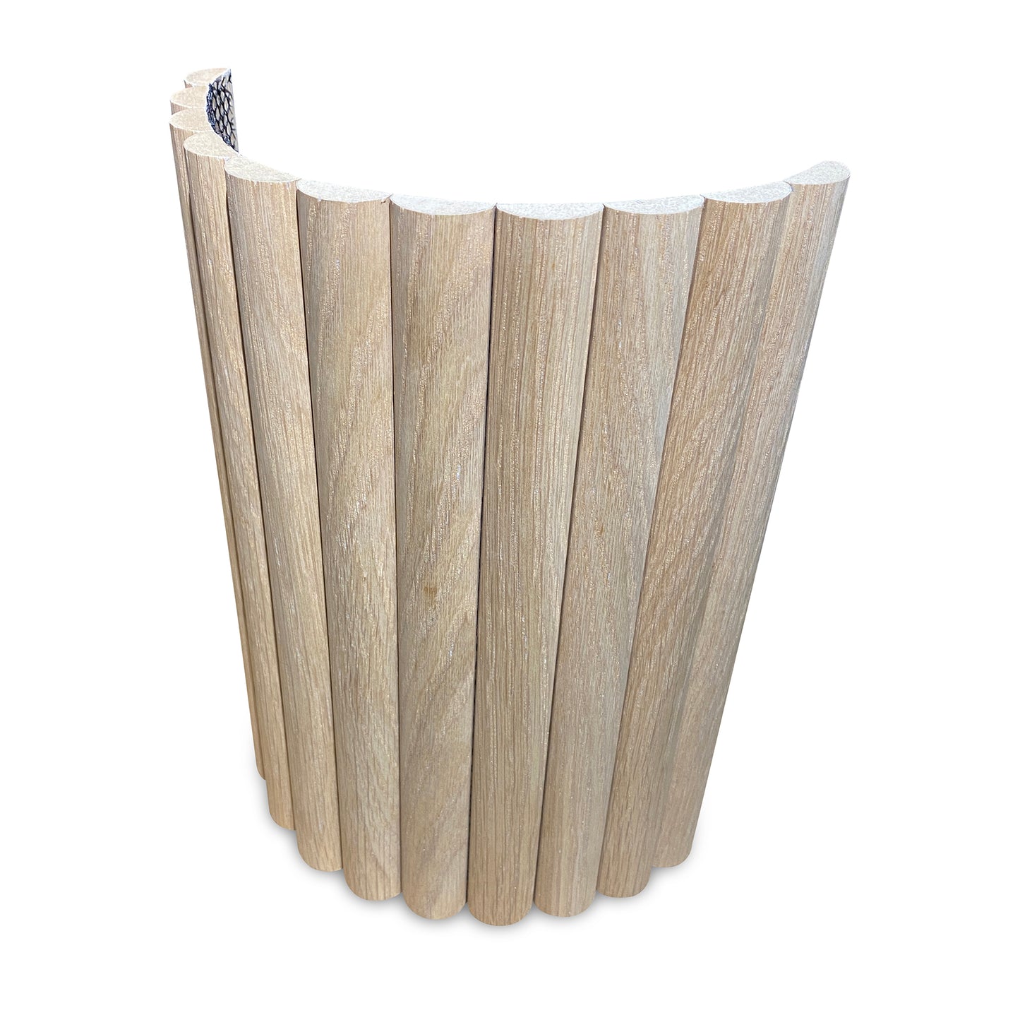 WOODFLEX Flexible Wooden Slat Under Bench Counter Panel - Oak Veneer - 900mm x 600mm - Half Round