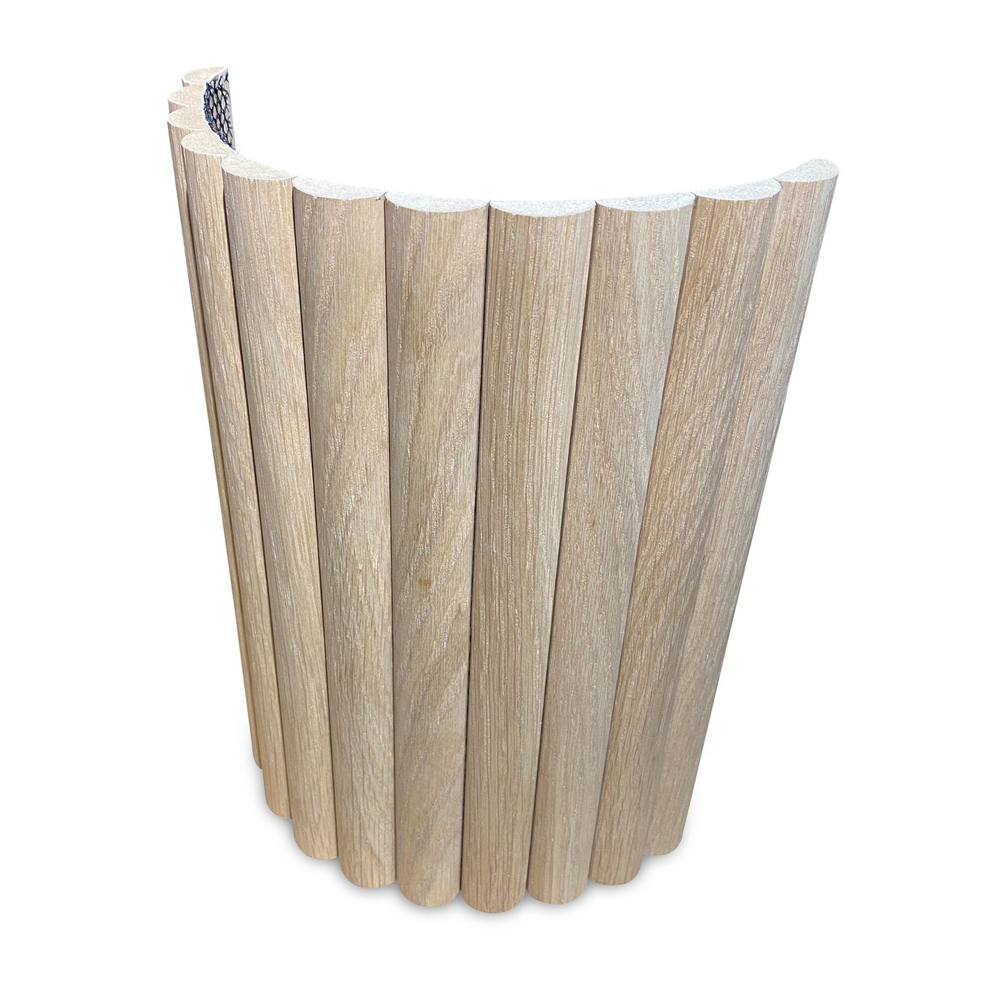 WOODFLEX Flexible Wooden Slat Under Bench Counter Panel - Oak Veneer - 900mm x 600mm - Half Round