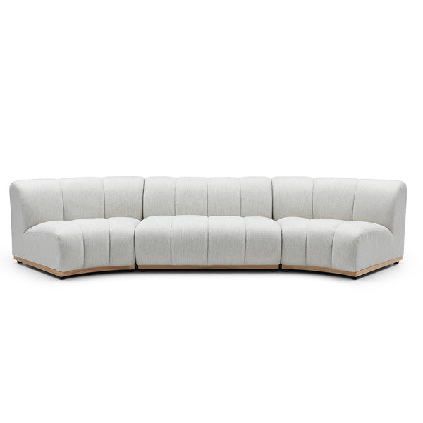 DALLAS 56 Seater Modular Sofa Warm White Modern Furniture