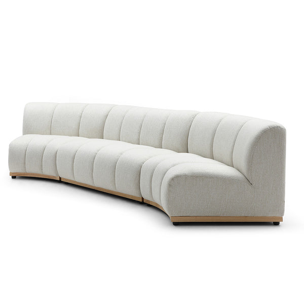 DALLAS 56 Seater Modular Sofa Warm White Modern Furniture