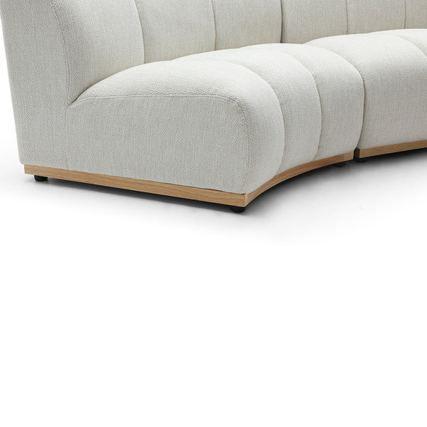 DALLAS 56 Seater Modular Sofa Warm White Modern Furniture