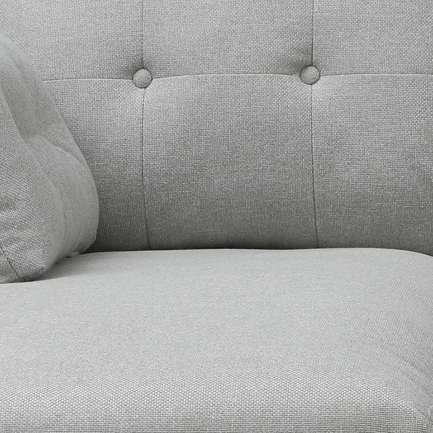 HAVANA 3 Seater Sofa with Right Chaise - Light Grey & Black