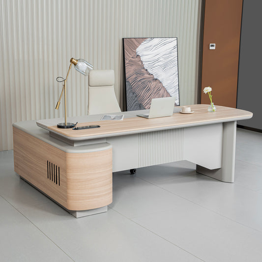 IDALY Executive Desk Right Return 220cm - Oak