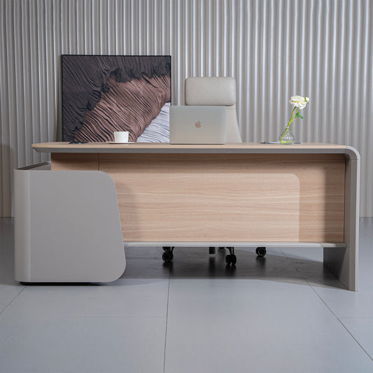 WESLEY Executive Desk Right Return 180cm - Oak