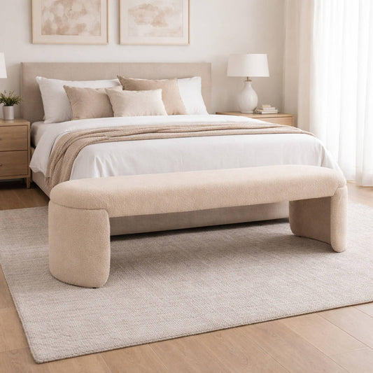 DETTA 2 Seater Bench 160cm - Cream