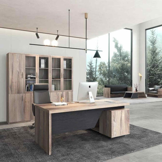 BALDER 5 Door Display Unit 200cm - Warm Oak