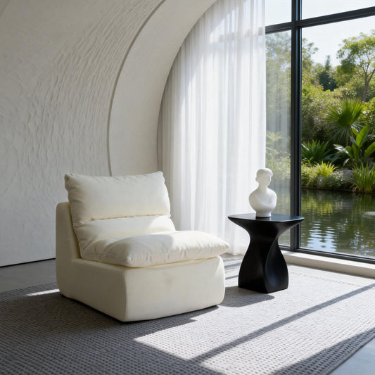 ZAHRA Singleseater Compressed Sofa - White