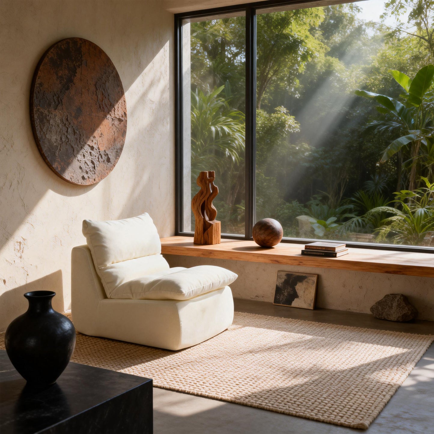 ZAHRA Singleseater Compressed Sofa - White