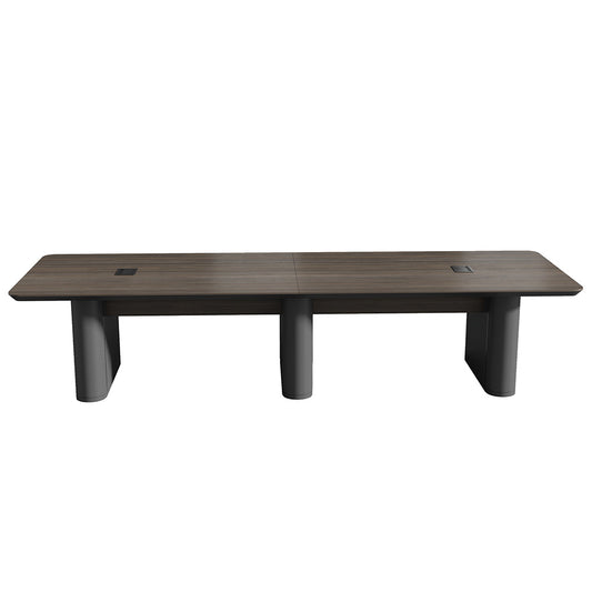 LUCA Boardroom Table 3.6m x 1.2m - Hazelnut & Grey