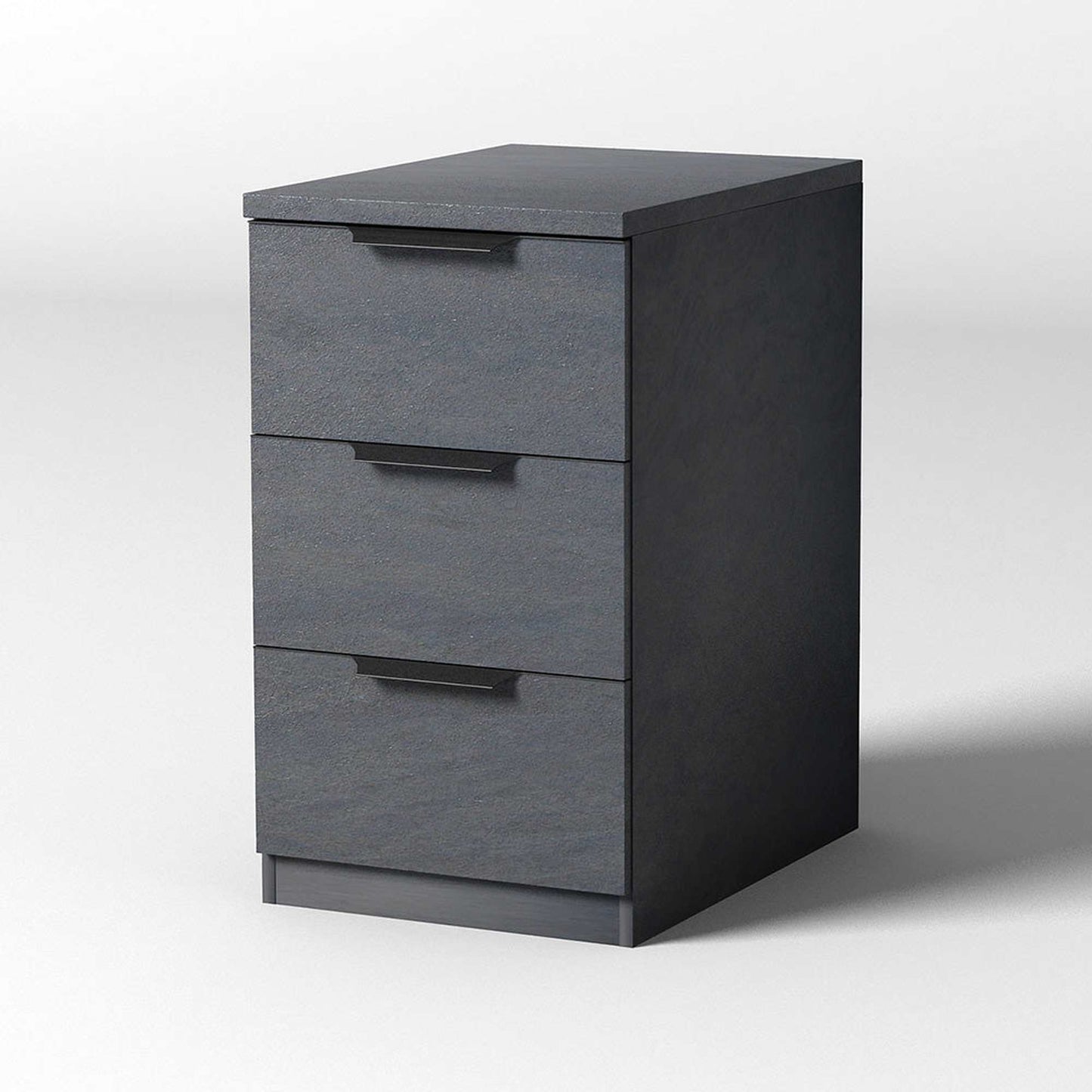 HALO 3 Drawer Pedestal Cabinet - Black