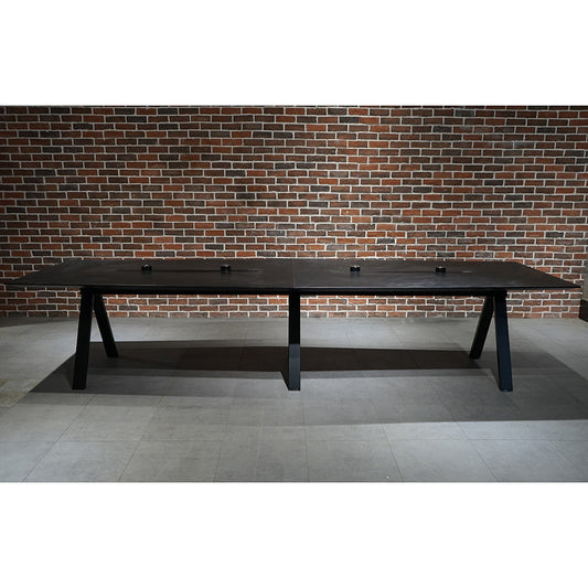 DOLAN Boardroom Meeting Table 3.6M - Black Concrete