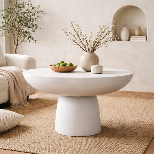 ROCCO Indoor & Outdoor Coffee Table 80.5 - White Concrete