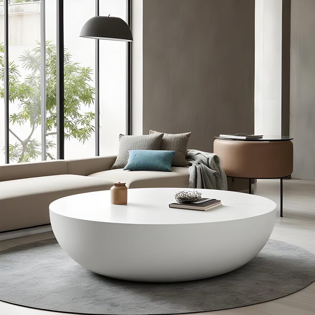 ROCCO Indoor & Outdoor Coffee Table 100cm - White Concrete