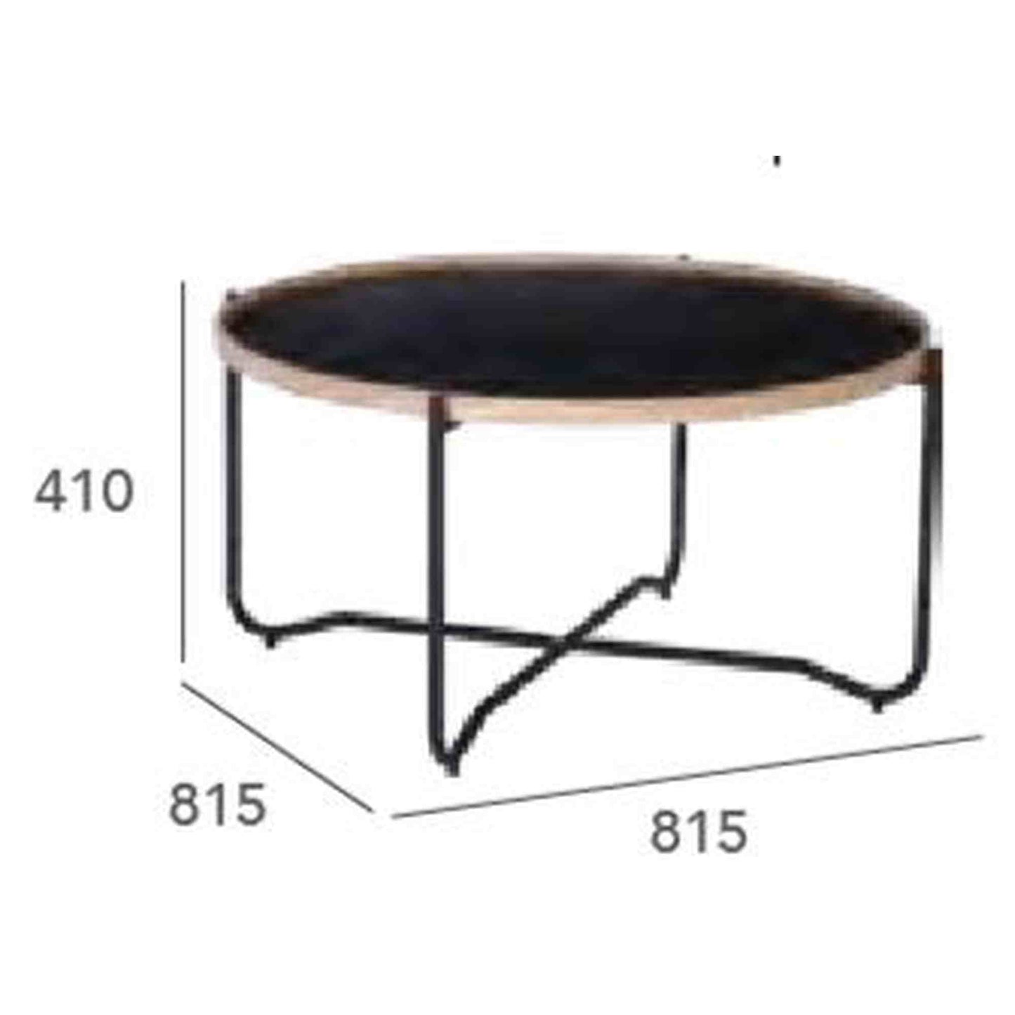 TANIX Coffee Table - Round - Black