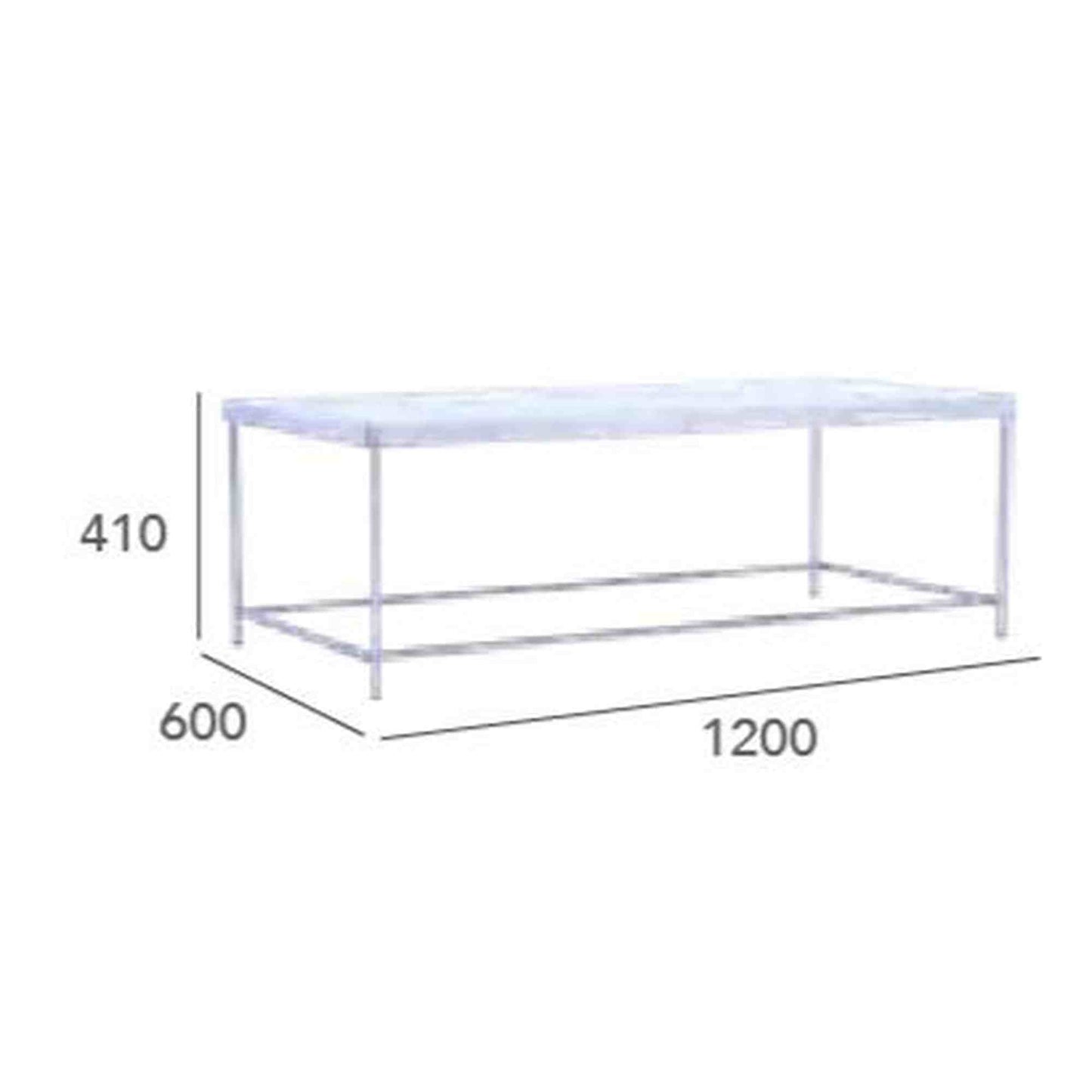 CAMEO Coffee Table Rectangular 1.2M - Mirror,Living Room Furniture,Coffee Tables,Occasional Tables,Modern Furniture