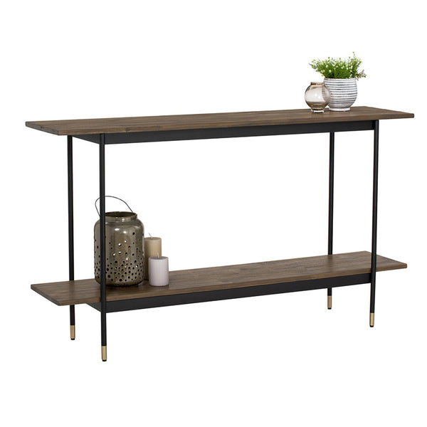 HAMILTON Console Table Solid Acacia Wood 140cm Toffee Modern Furniture