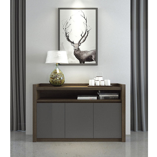 CARTER Credenza/Sideboard 1.3M - Coffee & Grey,Dining Room Furniture,Office Furniture,Sideboards,Office Sideboards,Modern Furniture