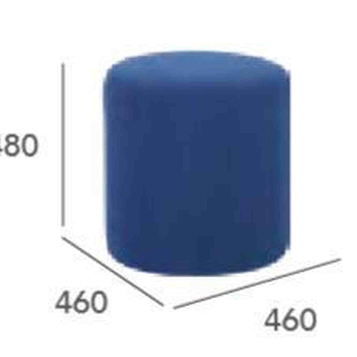 OMNI Ottoman Small 46cm - Midnight Blue Colour,Living Room Furniture,Lounges,Ottomans,Modern Furniture