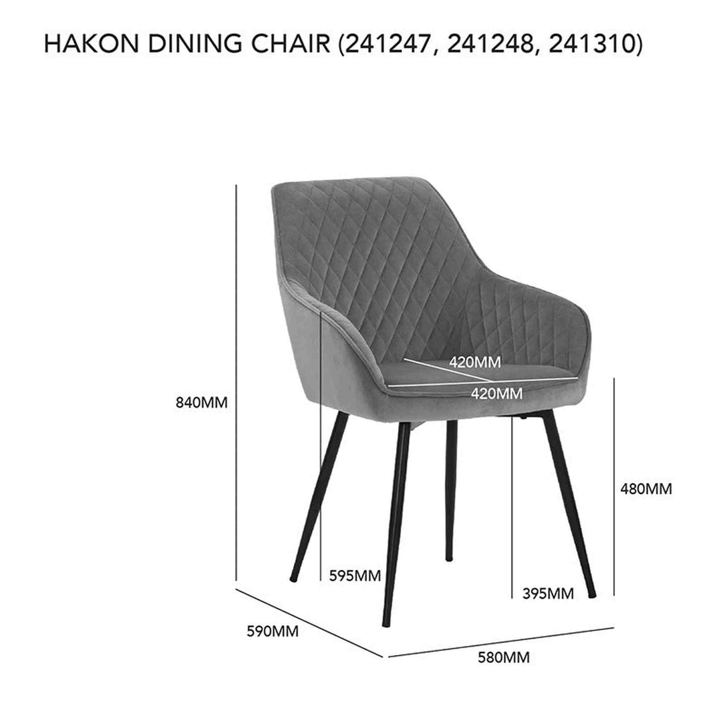 HAKON Dining Chair - Brown & Black