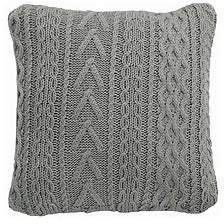 Sakura Light Grey Cable Knit Cushion,Home Decor,Cushions,Modern Furniture