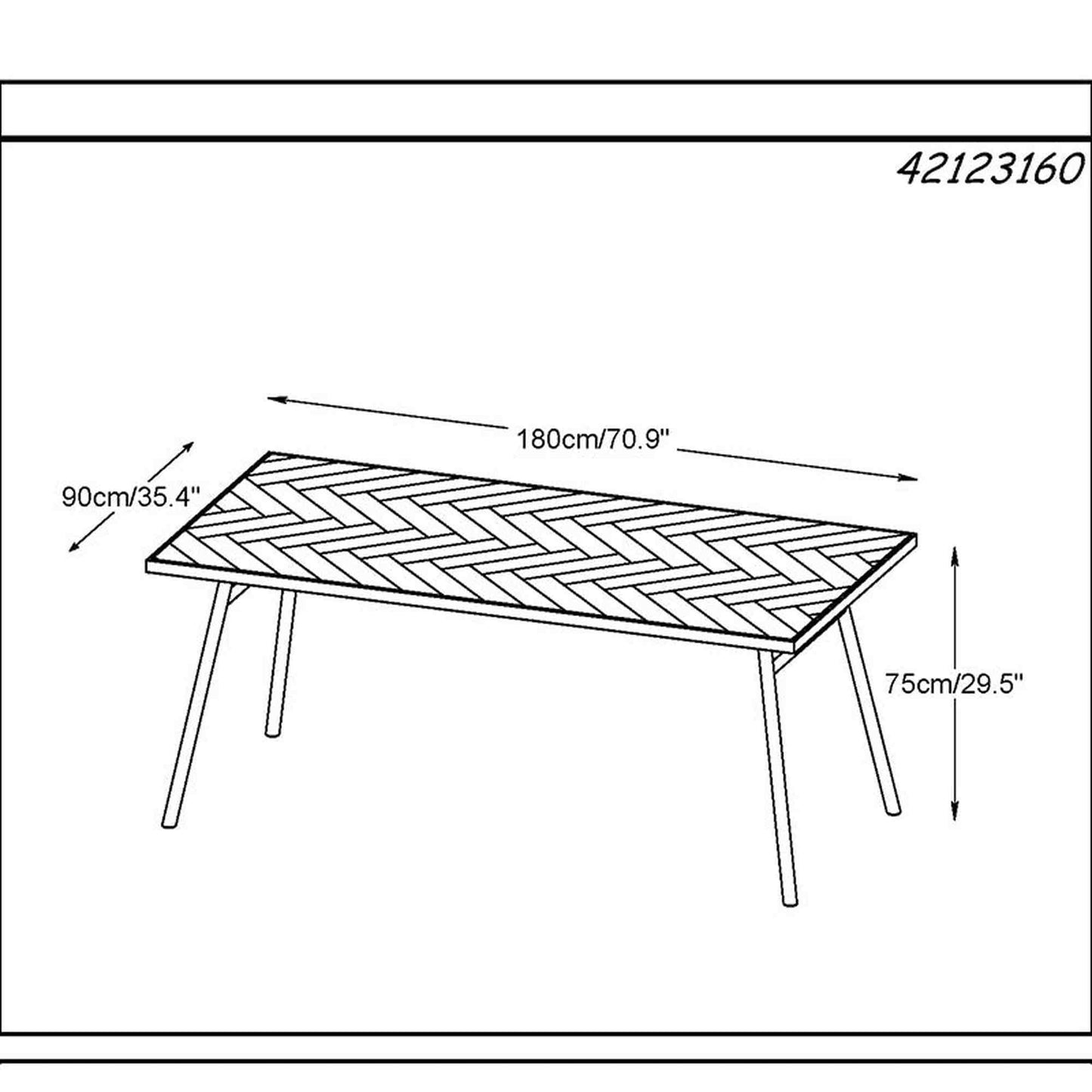 CALVI Dining Table 1.8M - Natural