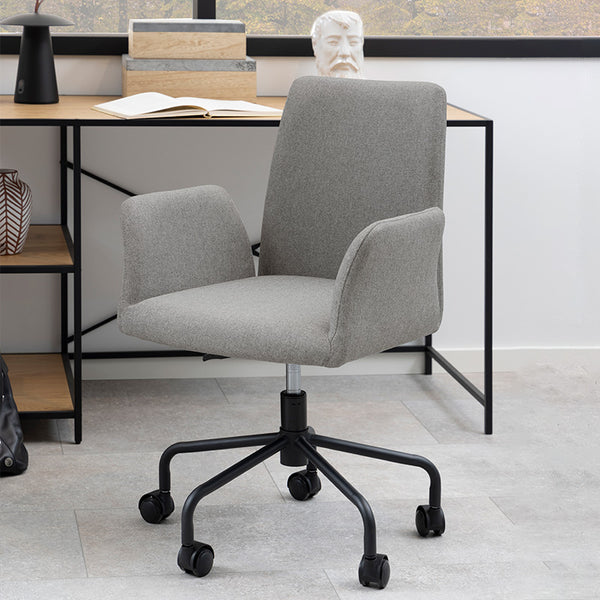 ISLA Office Chair Light Grey & Black Modern Furniture