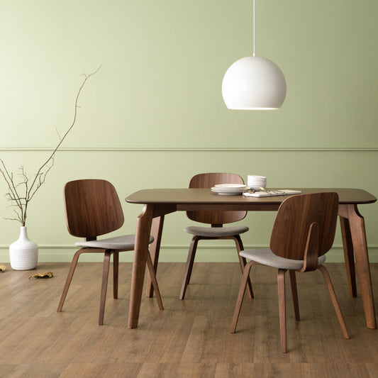 AVARIE Dining Chair - Grey & Walnut