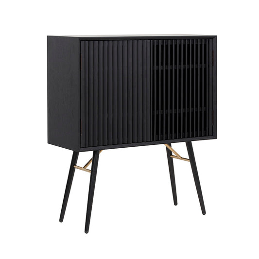 ASLOG Tall Sideboard 90cm - Black,Dining Room Furniture,Sideboards,Modern Furniture