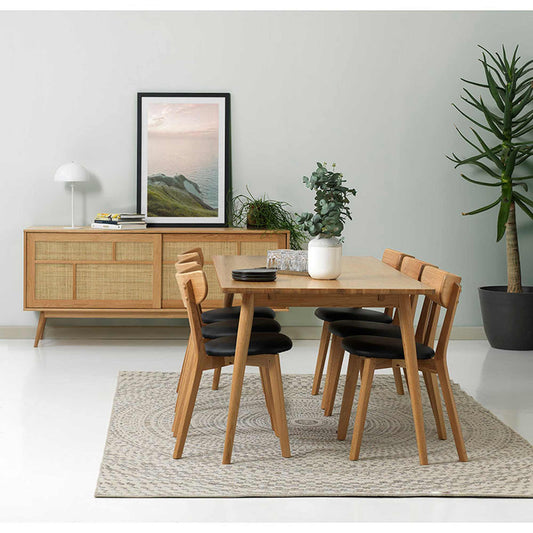 BARRALI Sideboard Buffet 180cm - Natural & Rattan