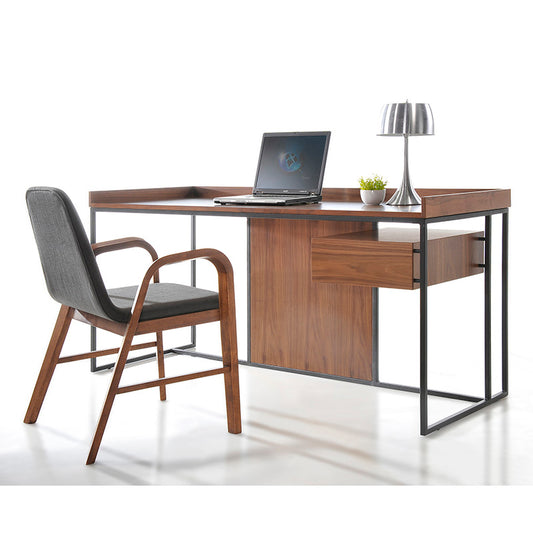 Leo Retro Desk 160cm - Walnut