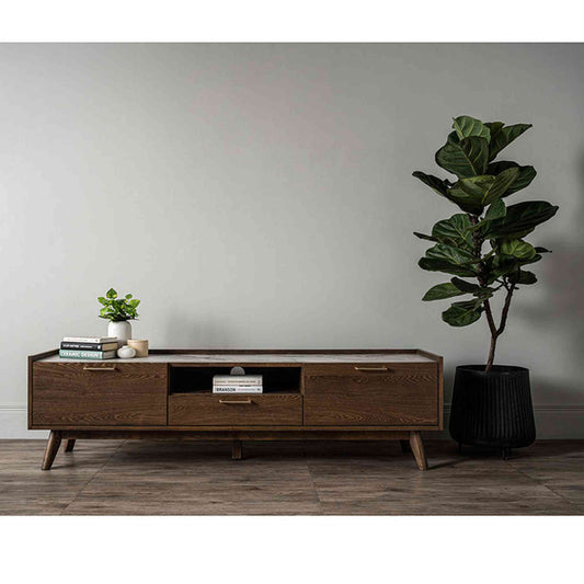 BREDA Entertainment TV Unit 180cm - Walnut
