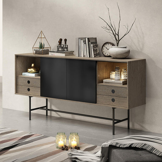 BAYLEN Sideboard 1.6M - Brown,Dining Room Furniture,Office Furniture,Sideboards,Office Sideboards,Modern Furniture