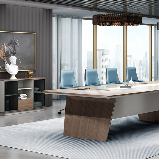 ANDERS Boardroom Table 240cm - Hazelnut & Beige