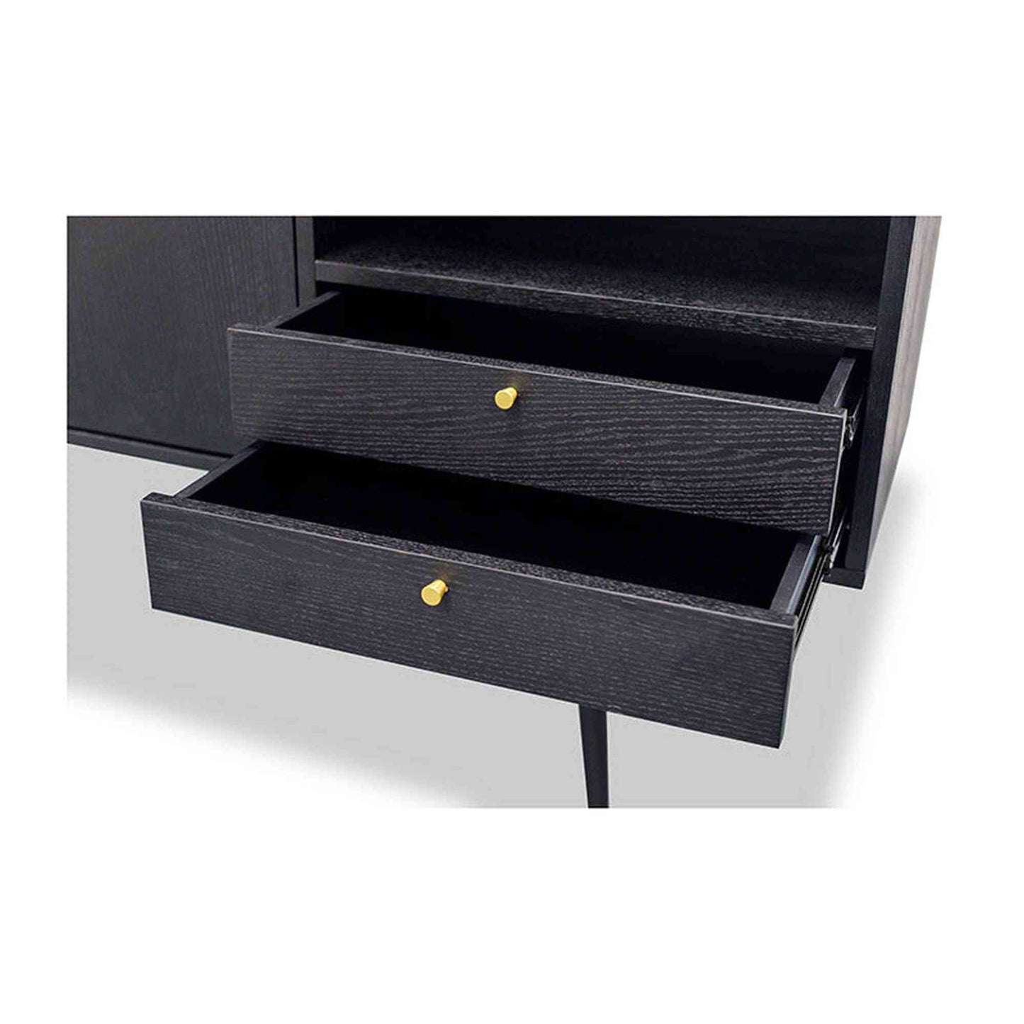 OMARI Sideboard 160cm - Black,Dining Room Furniture,Sideboards,Modern Furniture