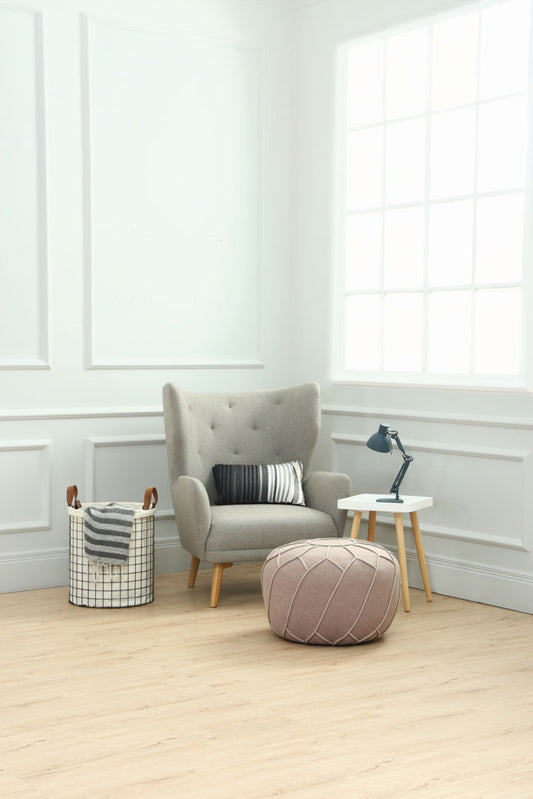 Saturn Ottoman - 61cm - Oak Brown,Living Room Furniture,Lounges,Ottomans,Modern Furniture