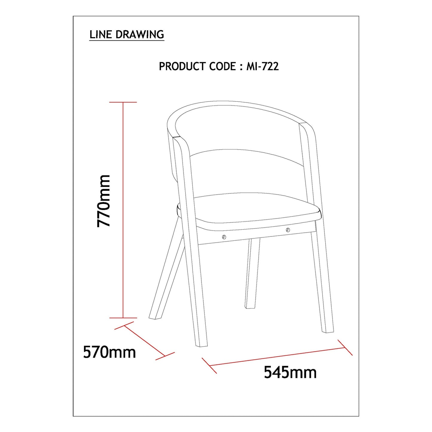 ALESSA Dining Chair - Blue,Dining Room Furniture,Dining Chairs,Armchairs,Modern Furniture
